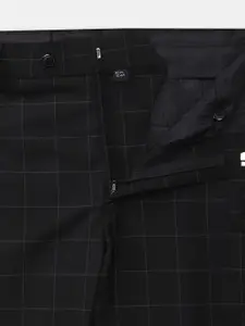 Van Heusen Men Checked Slim Fit Formal Trousers
