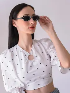 HAUTE SAUCE by  Campus Sutra Women Oval Sunglasses with UV Protected Lens SUM23_HSSG1133