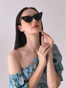 HAUTE SAUCE by  Campus Sutra HAUTE SAUCE by Campus Sutra Women Cateye Sunglasses with UV Protected Lens SUM23_HSSG1065