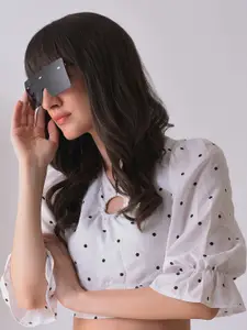 HAUTE SAUCE by  Campus Sutra HAUTE SAUCE by Campus Sutra Women Shield Sunglasses with UV Protected Lens SUM23_HSSG1026