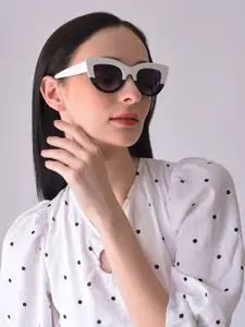 HAUTE SAUCE by  Campus Sutra Women Cateye Sunglasses with Polarised Lens SUM23_HSSG1166