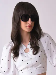 HAUTE SAUCE by  Campus Sutra Women Oval Sunglasses with UV Protected Lens SUM23_HSSG1029