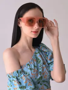 HAUTE SAUCE by  Campus Sutra HAUTE SAUCE by Campus Sutra Women Oversized Sunglass with Polarised Lens SUM23_HSSG1044