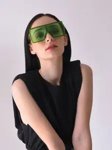 HAUTE SAUCE by  Campus Sutra HAUTE SAUCE by Campus Sutra Women Oversized Sunglasses with Polarised Lens SUM23_HSSG1165