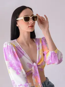 HAUTE SAUCE by  Campus Sutra Women Lens & Rectangle Sunglasses With UV Protected Lens