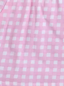 taffykids Girls Checked Long Sleeves Crop Top with Skirt