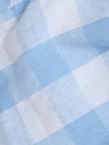 taffykids Girls Checked Tie Up Cotton Crop Top with Shorts Set