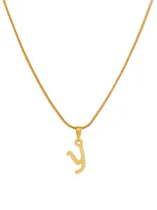 Estele Gold-Plated Initial Y Pendant With Chain