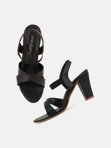 DressBerry Open Toe Block Heels