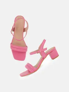 DressBerry Open Toe Block Heels