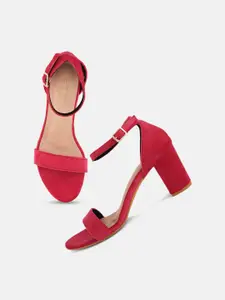 DressBerry Open Toe Block Heels