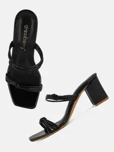 DressBerry Open Toe Block Heels