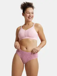 Jockey Wirefree Non Padded Cotton Full Coverage Plus Size Bra with Broad Wings-ES27