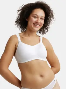 Jockey Wirefree Padded Cotton Full Coverage Plus Size Bra with Broad Wings-FE78