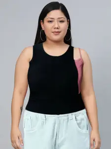 SASSAFRAS Colourblocked Cut outs Crop Top