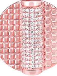 GIVA 925 Sterling Silver Rose Gold-Plated CZ-Studded Adjustable Finger Ring