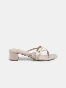 LEMON & PEPPER PU Block Heels