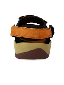 Woakers Men Leather Velcro Sports Sandals