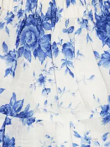 SWEET ANGEL Girls Floral Printed A-Line Pure Cotton Skirts