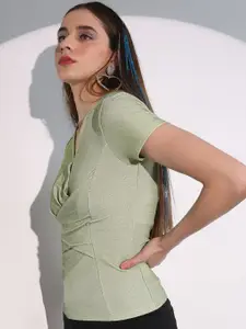 Tokyo Talkies V-Neck Wrap Top