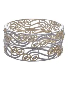 The Pari Set Of 2 Gold-Plated AD-Studded Bangles
