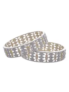The Pari Set Of 2 Gold-Plated AD-Studded Bangles