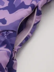 Sangria Abstract Printed Square Neck Puff Sleeves A-Line Dress