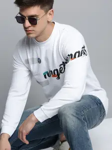 SHOWOFF Typography Printed Pullover Cotton Sweatshirt