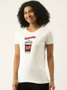 Kryptic Women Printed Cotton Lounge T-shirt