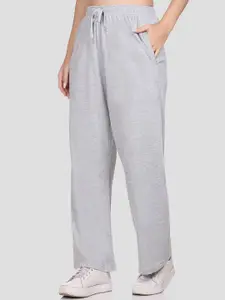 CUPID Women High-Rise Cotton straight-Fit Track Pants