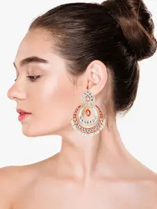VAGHBHATT Gold-Plated Chandbalis Earrings
