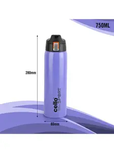 Cello Skipper Violet Stainless Steel Double Walled Vacusteel Water Flask 750 ml