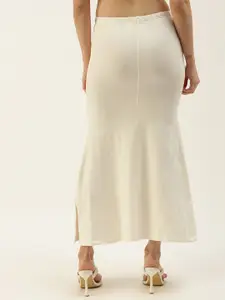 De Moza Women Cotton Side Slit Saree Shapewear