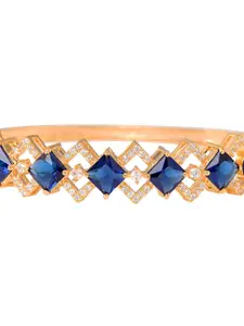 Saraf RS Jewellery Women American Diamond Gold-Plated Bangle-Style Handcrafted Bracelet