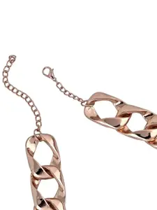 Estele Rose Gold-Plated Link Necklace