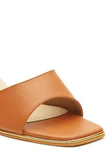 Vishudh Square Toe Open Back Synthetic Block Heels