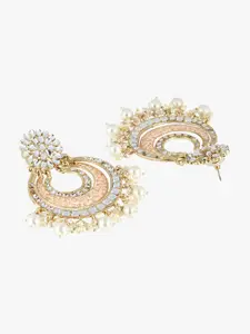 Adwitiya Collection Gold-Plated Classic Chandbalis Earrings