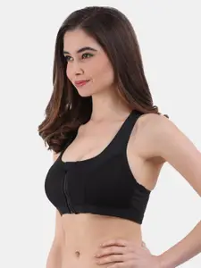 Amour Secret Textured Dry Fit Zip Front Closure Racerback Sports Bra