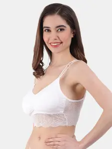 Amour Secret Lightly Padded Lace Seamless Bralette Bra