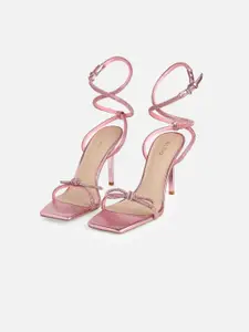 ALDO Embellished Stiletto Heels With Ankle Loop