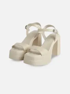 ALDO Open Toe Leather Platform Heels