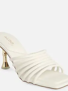 ALDO Textured Kitten Heels With Open Toe