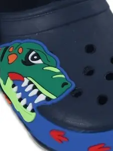 Yellow Bee Boys Printed Comfortable Dinosaurs Rubber Clogs