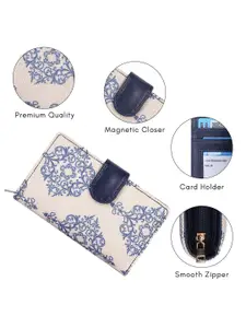 THE CLOWNFISH Women Ethnic Motifs Printed Zip Around Wallet