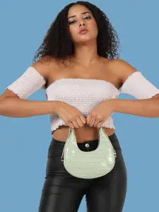 HAUTE SAUCE by  Campus Sutra Textured Structured Hand Bag