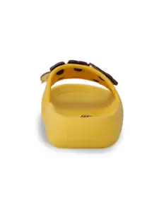 Yellow Bee Girls Bunny Embellished Sliders