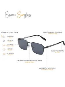 Carlton London Premium Men Polarised & UV Protected Lens Square Sunglasses - CLSM154