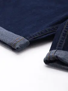 Moda Rapido Men Typography Printed Slim Fit Mid-Rise Denim Shorts