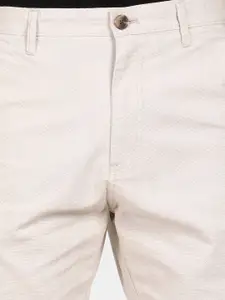 t-base Men Regular Fit Mid-Rise Cotton Dobby Stretch Chino Shorts