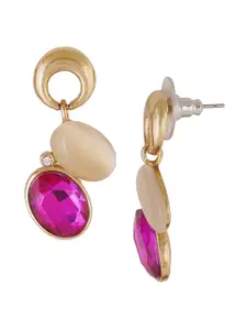 Estele Gold-Plated Contemporary Drop Earrings